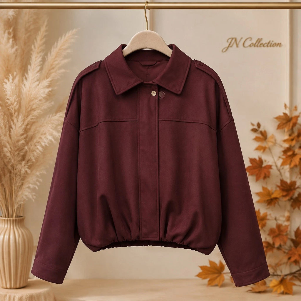 Curvy Damen Oversize-Bikerjacke in Veloursoptik Größe 38–50 – Ansicht 3