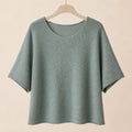 Curvy Damen Feinstrick-Pullover Kurzarm Größen 48–60 – Ansicht 1