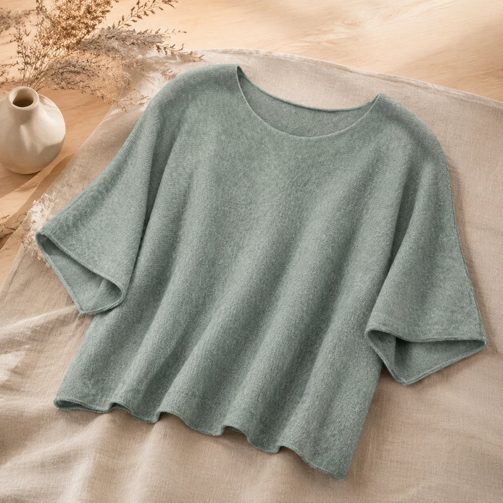 Curvy Damen Feinstrick-Pullover Kurzarm Größen 48–60 – Ansicht 3