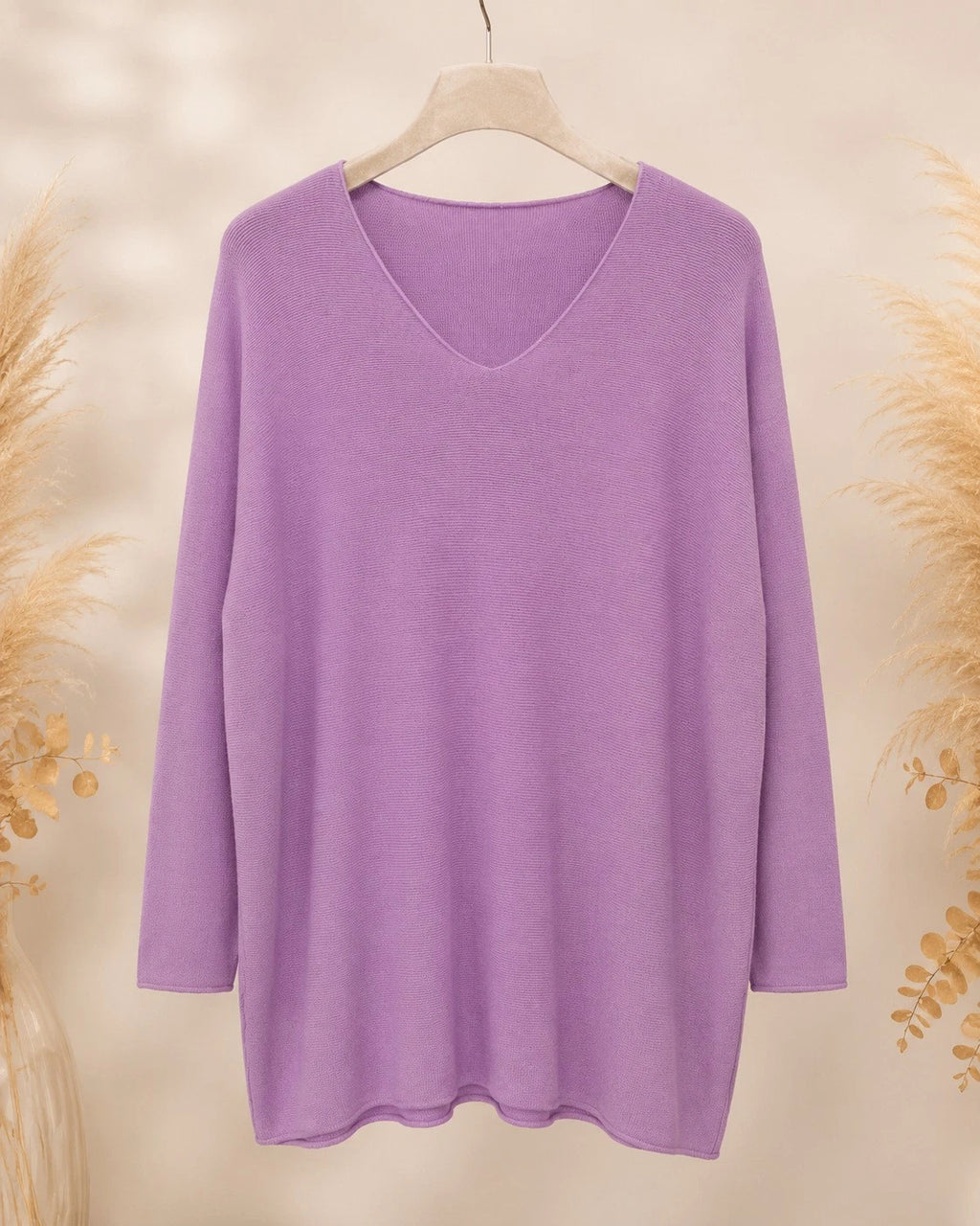 Curvy Damen V-Ausschnitt-Pullover Feinstrick Größen 48–60 – Ansicht 2