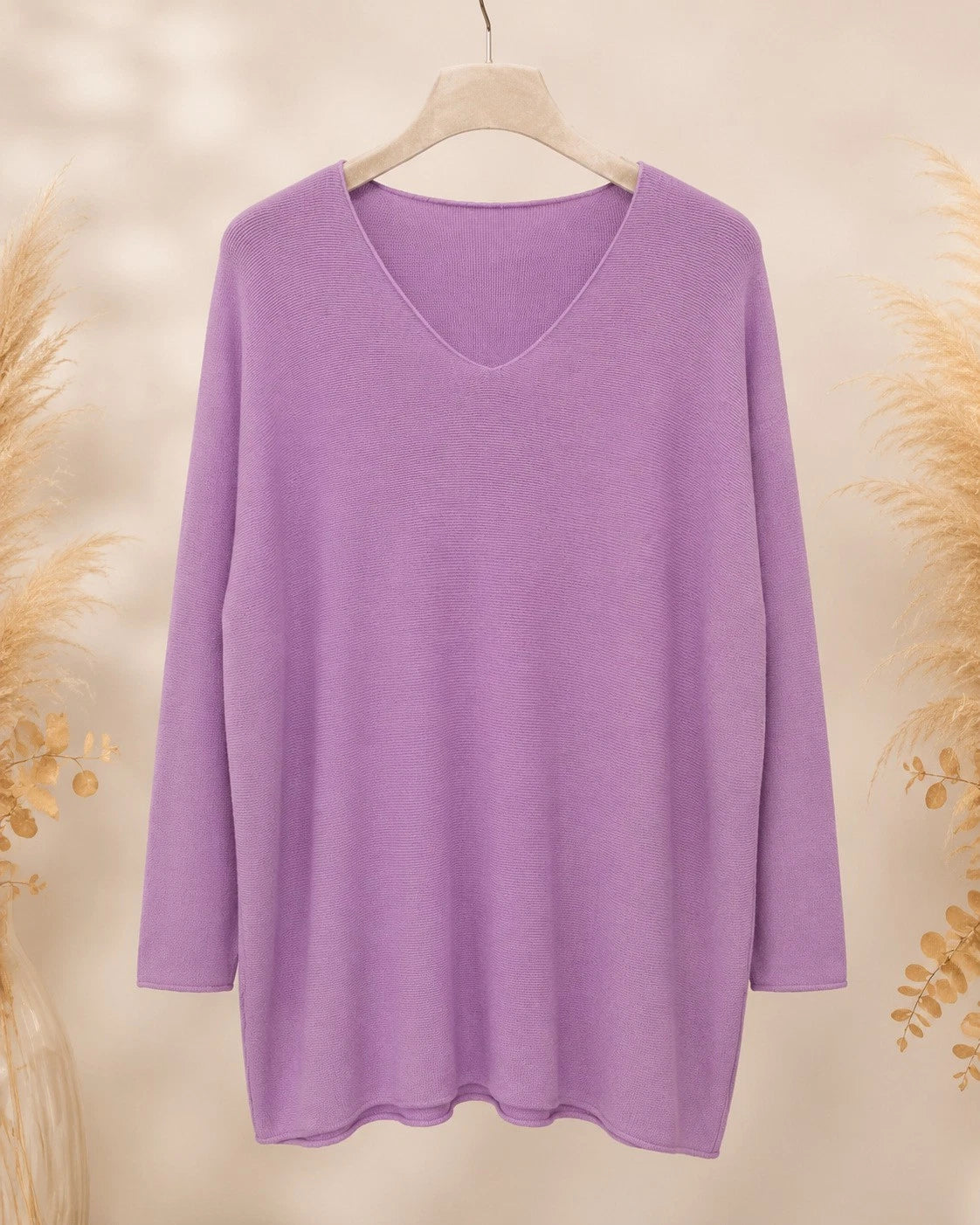 Curvy Damen V-Ausschnitt-Pullover Feinstrick Größen 48–60 – Ansicht 2