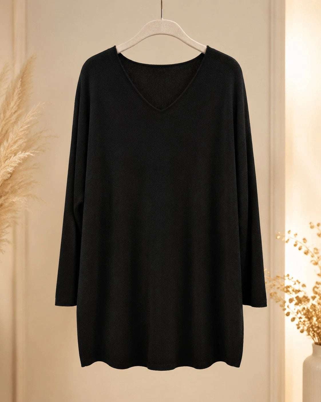 Curvy Damen V-Ausschnitt-Pullover Feinstrick Größen 48–60 – Ansicht 3