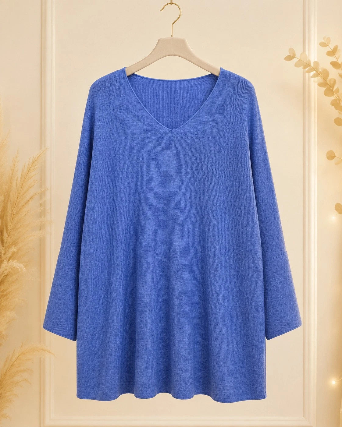 Curvy Damen V-Ausschnitt-Pullover Feinstrick Größen 48–60 – Ansicht 4
