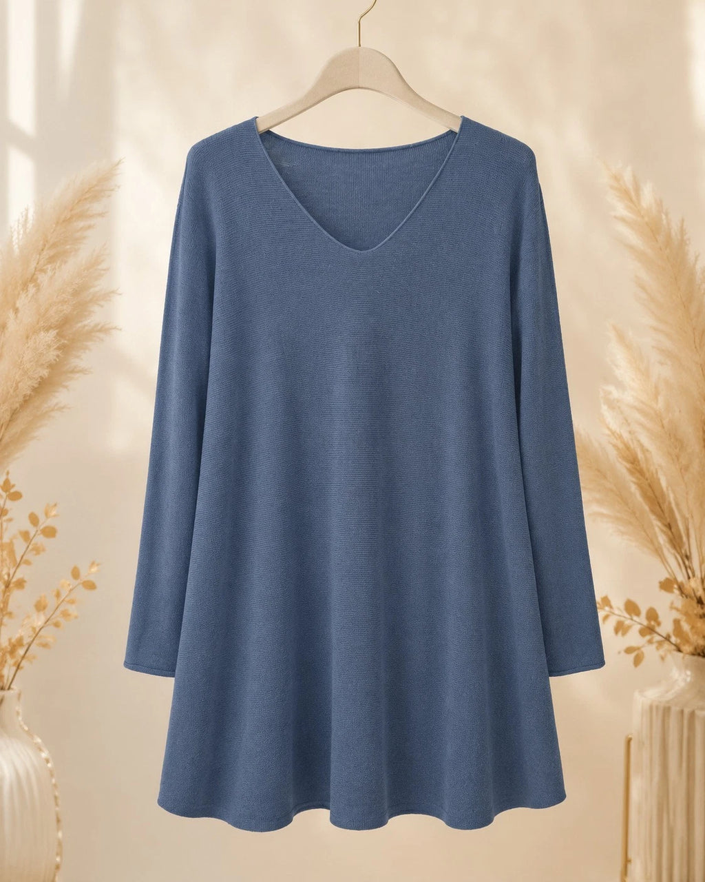 Curvy Damen V-Ausschnitt-Pullover Feinstrick Größen 48–60 – Ansicht 5