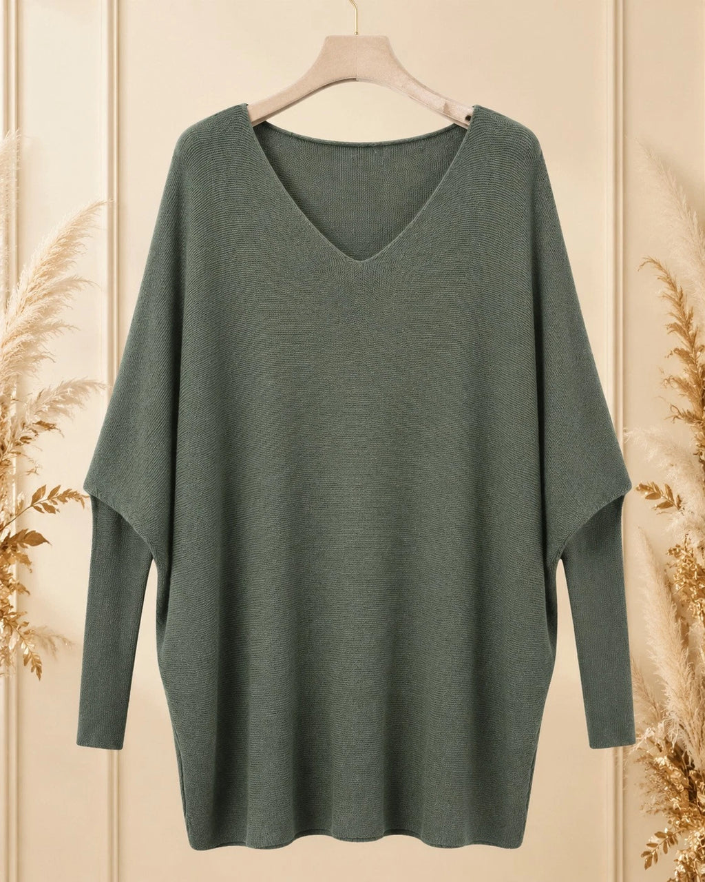 Curvy Damen V-Ausschnitt-Pullover Feinstrick Größen 48–60 – Ansicht 7
