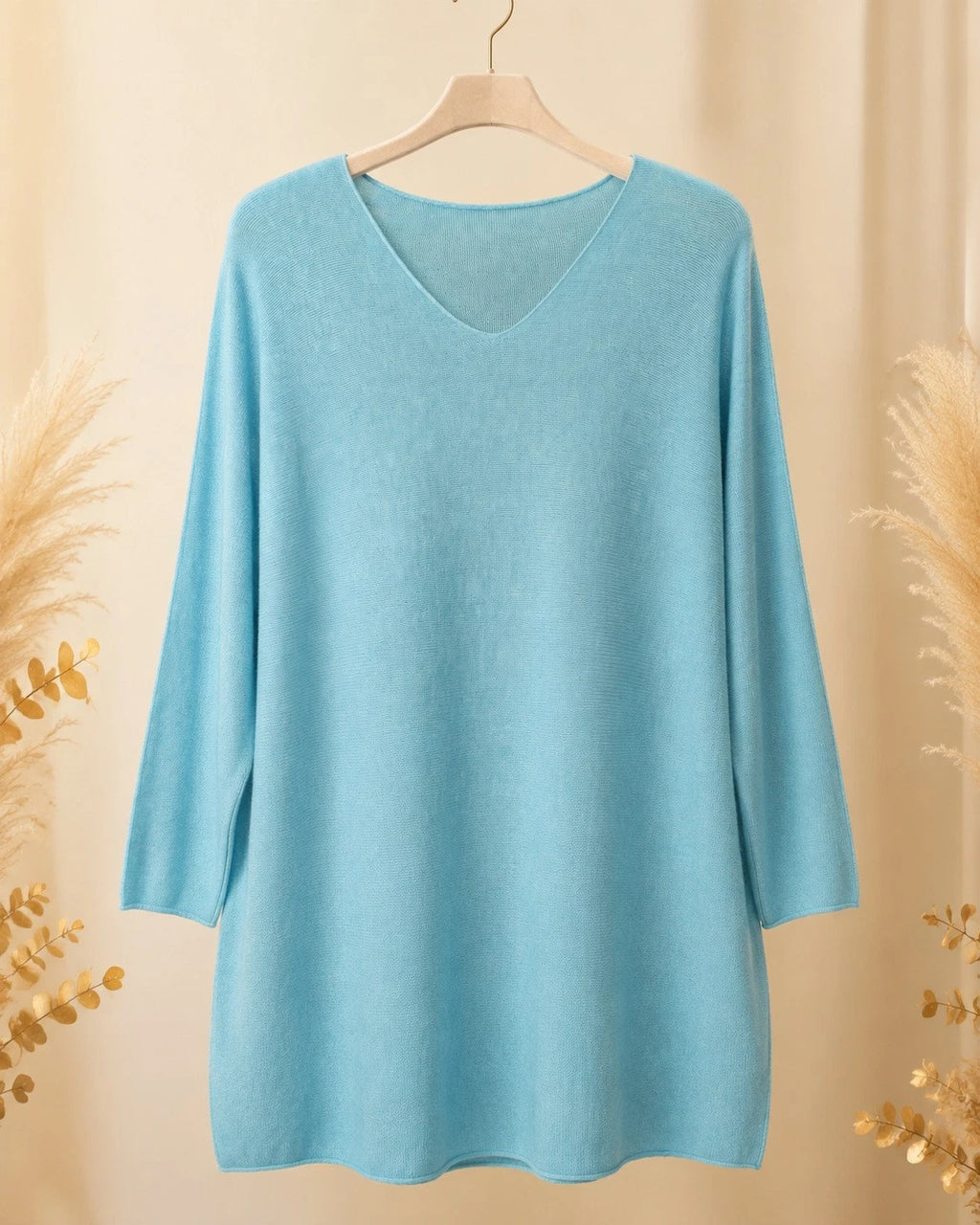 Curvy Damen V-Ausschnitt-Pullover Feinstrick Größen 48–60 – Ansicht 8