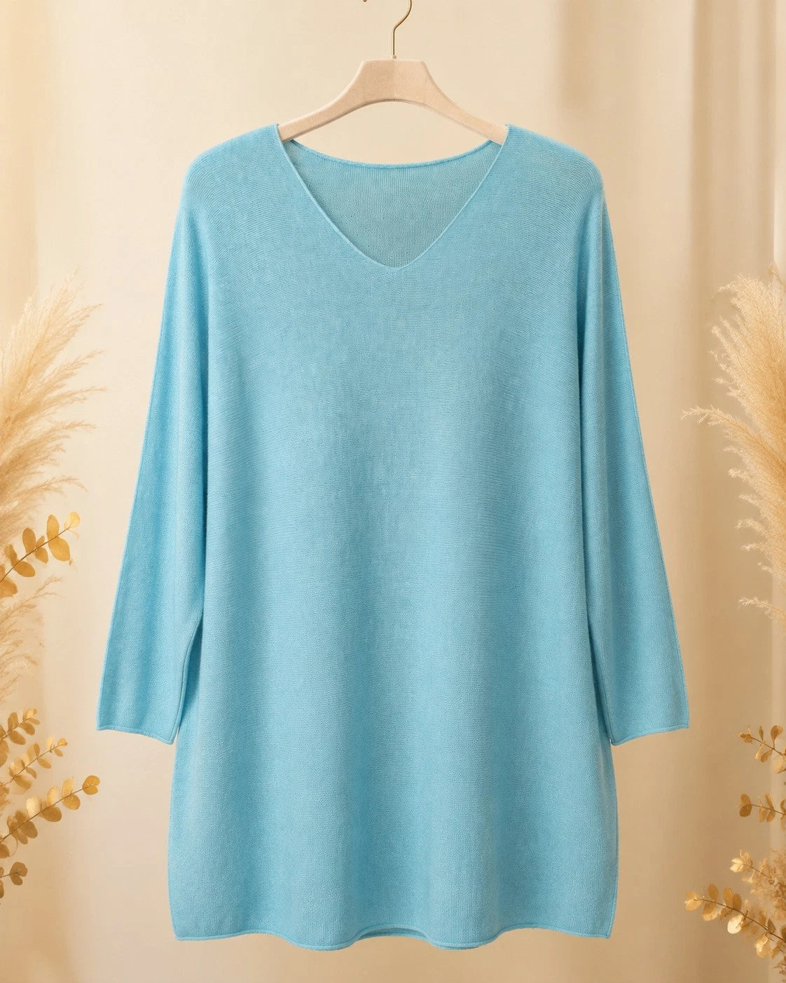 Curvy Damen V-Ausschnitt-Pullover Feinstrick Größen 48–60 – Ansicht 8