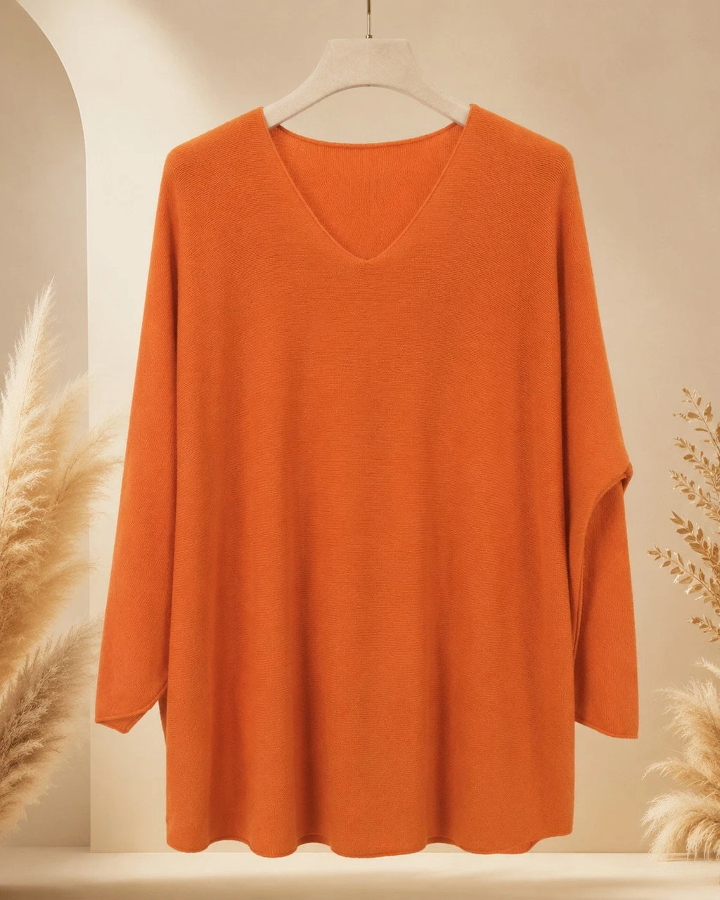 Curvy Damen V-Ausschnitt-Pullover Feinstrick Größen 48–60 – Ansicht 9