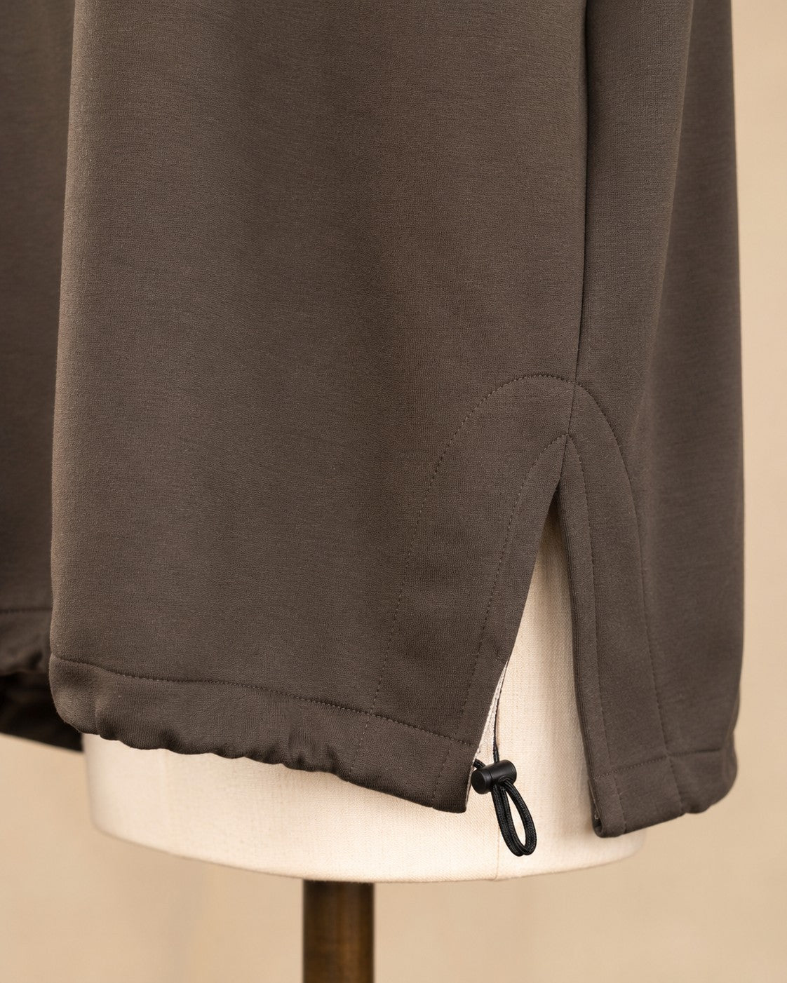 Damen Oversize Sweatshirt Tunika Schoko Leo Butterstoff Kapuze Größe 54/56 – Produktbild 3