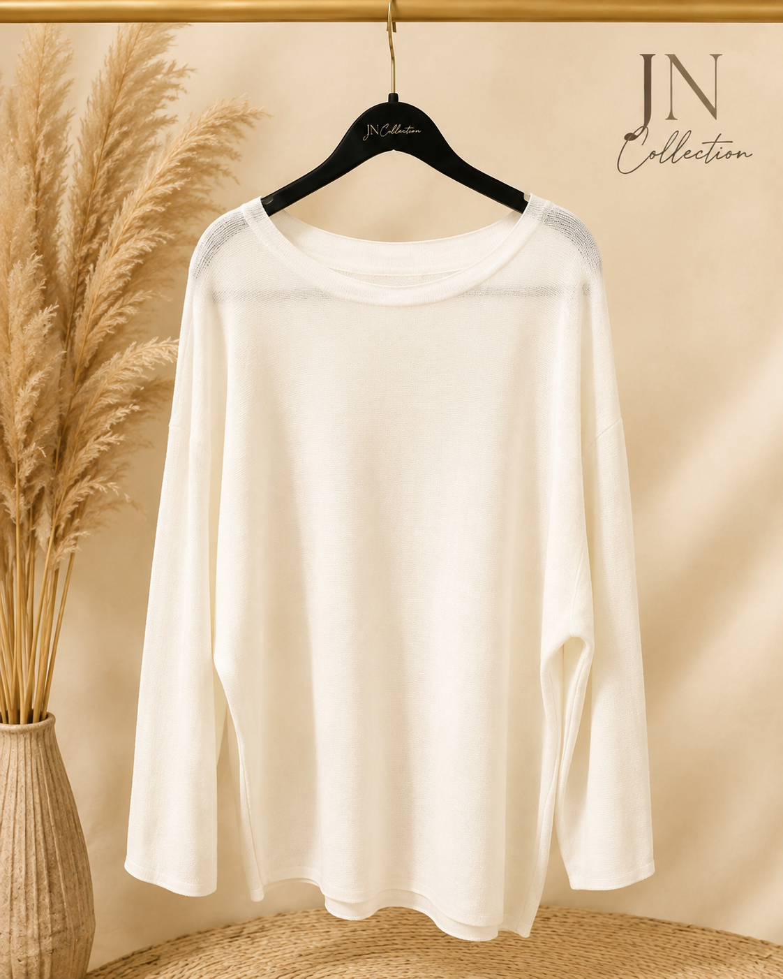 Damen Pullover Oversize Longpullover weich elastisch Curvy – Produktbild 2