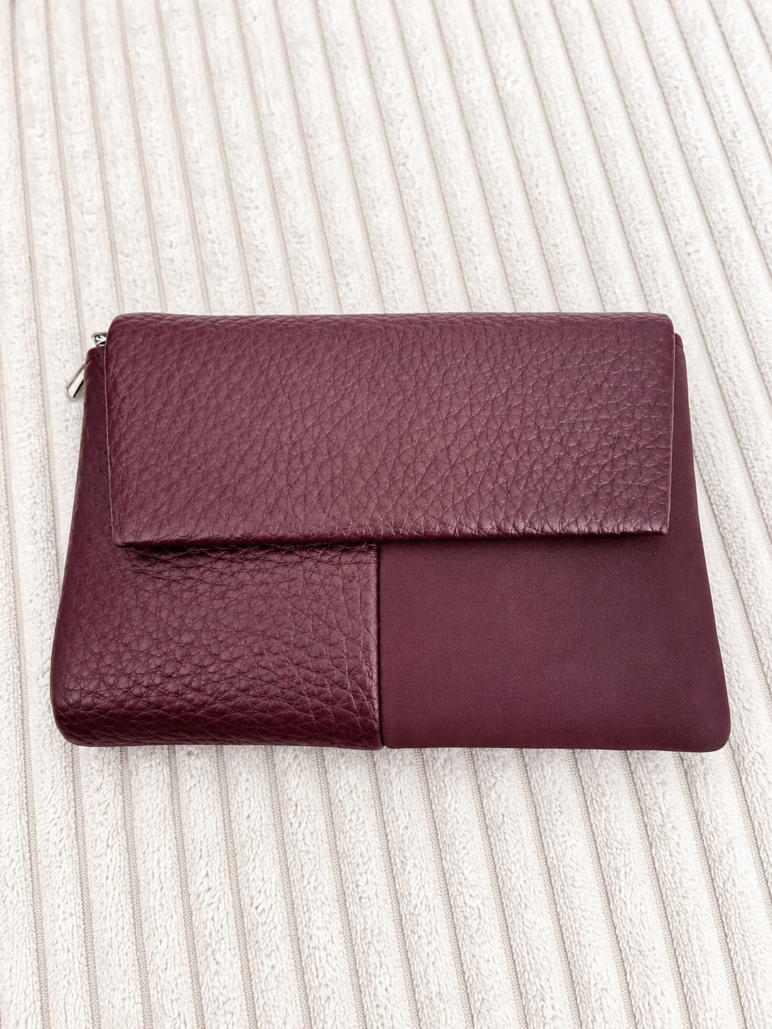 Damen Geldbörse Bordeaux Dunkelrot Portemonnaie Geldbeutel Kartenfach elegant – Produktbild 1