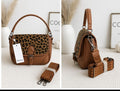 Analia Damen Tasche Leo Leopard Cognac Braun Umhängetasche – Produktbild 1