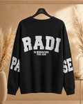 Damen Oversize Sweater Schwarz RADI Print Butterstoff Viskose Stretch bis Größe 56 – Produktbild 1