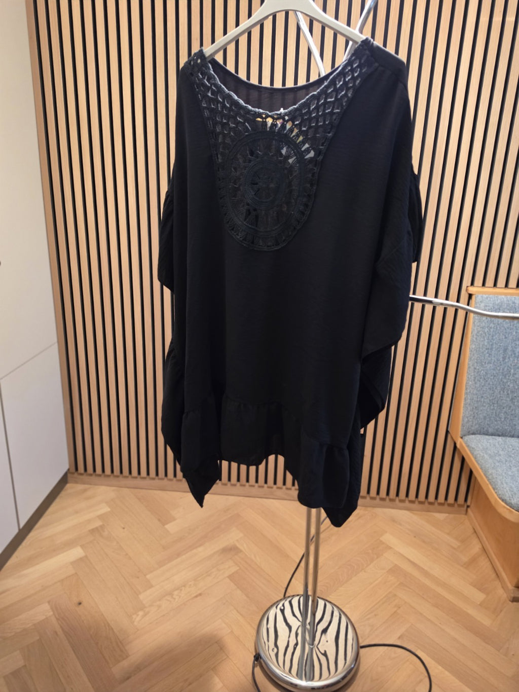 Boho Tunika Damen Häkelspitze Oversize A-Linie Größe 52 54 – Produktbild 5