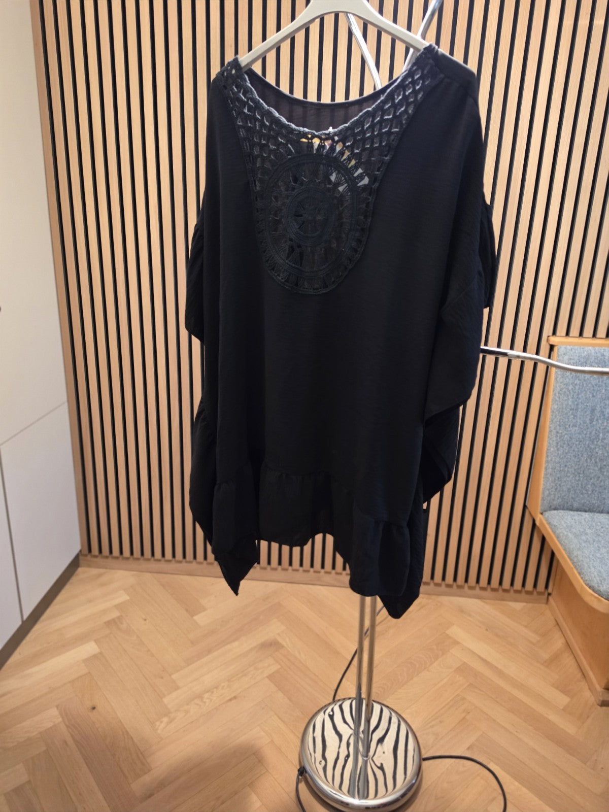 Boho Tunika Damen Häkelspitze Oversize A-Linie Größe 52 54 – Produktbild 5