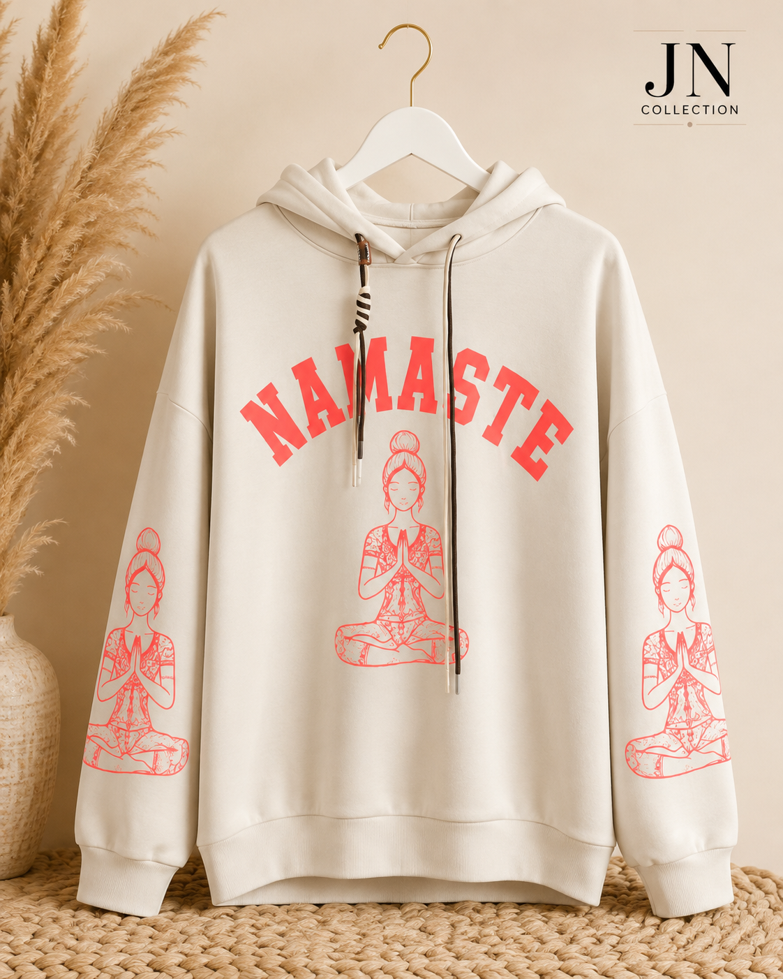 Damen Hoodie Namaste Oversize Curvy 44-56 Butterstoff Kapuze – Produktbild 2