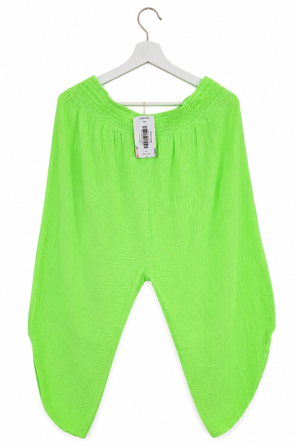 Funky Diva Musselin Ballonhose Neon Grün Damen 54 56 58 Haremshose Curvy – Produktbild 1