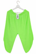 Funky Diva Musselin Ballonhose Neon Grün Damen 54 56 58 Haremshose Curvy – Produktbild 1