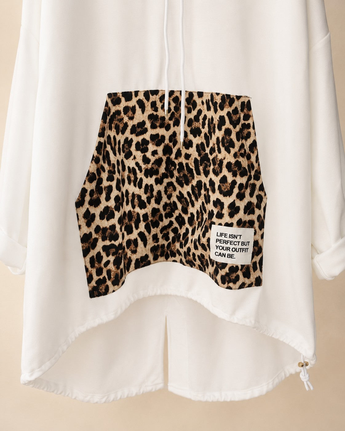 Damen Oversize Sweatshirt Tunika Leo Butterstoff Kapuze Größe 54/56 – Produktbild 14