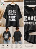 Damen Oversize T-Shirt 48-56 Cool People Vintage Made in Italy XXL – Produktbild 1