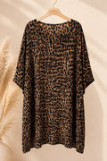 Curvy Oversize Tunika Animalprint Leo 100% Viskose weit geschnitten – Produktbild 1