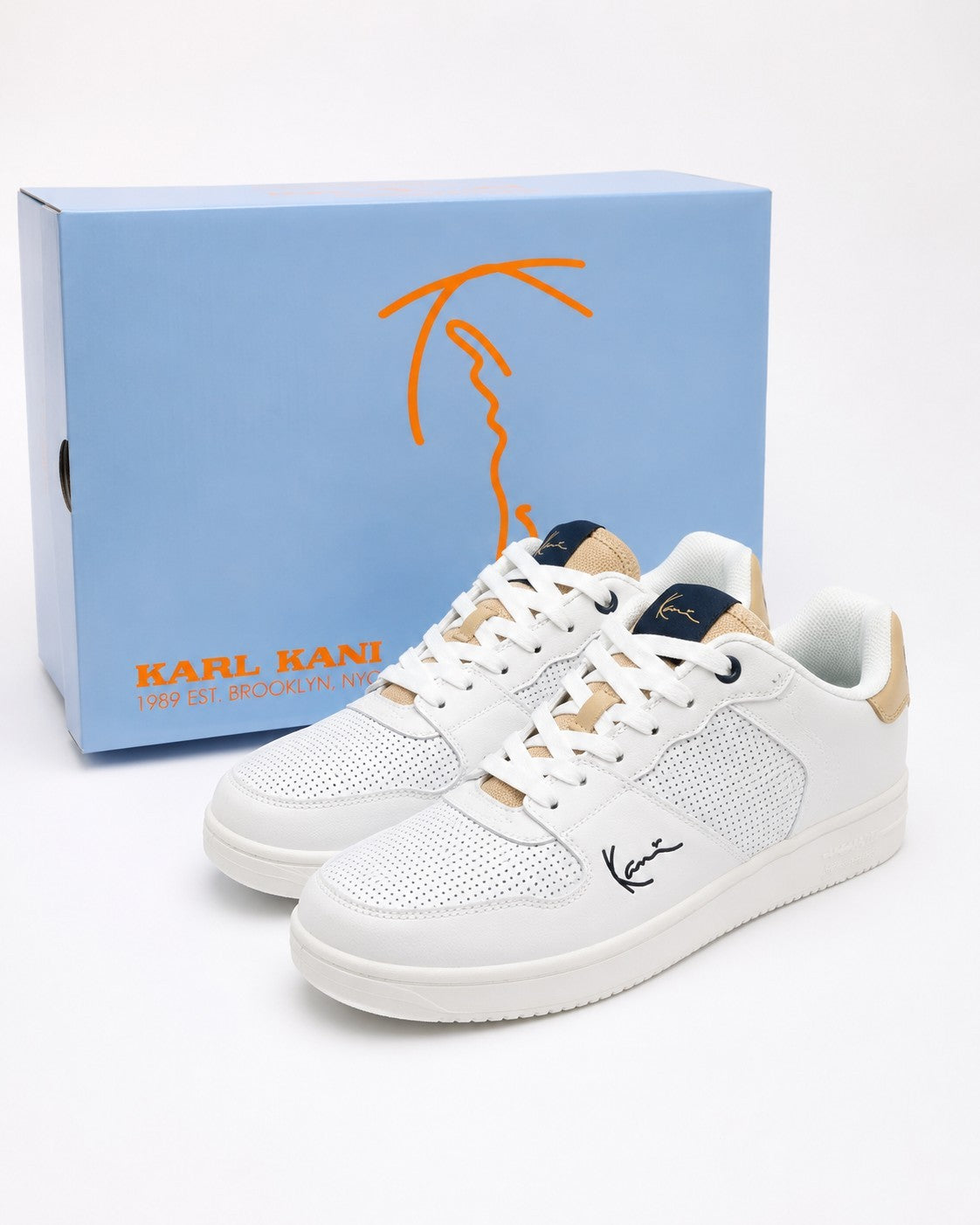 Karl Kani 89 PRM Sneaker Herren Weiß Beige Größe 43 US 9,5 OVP – Produktbild 4