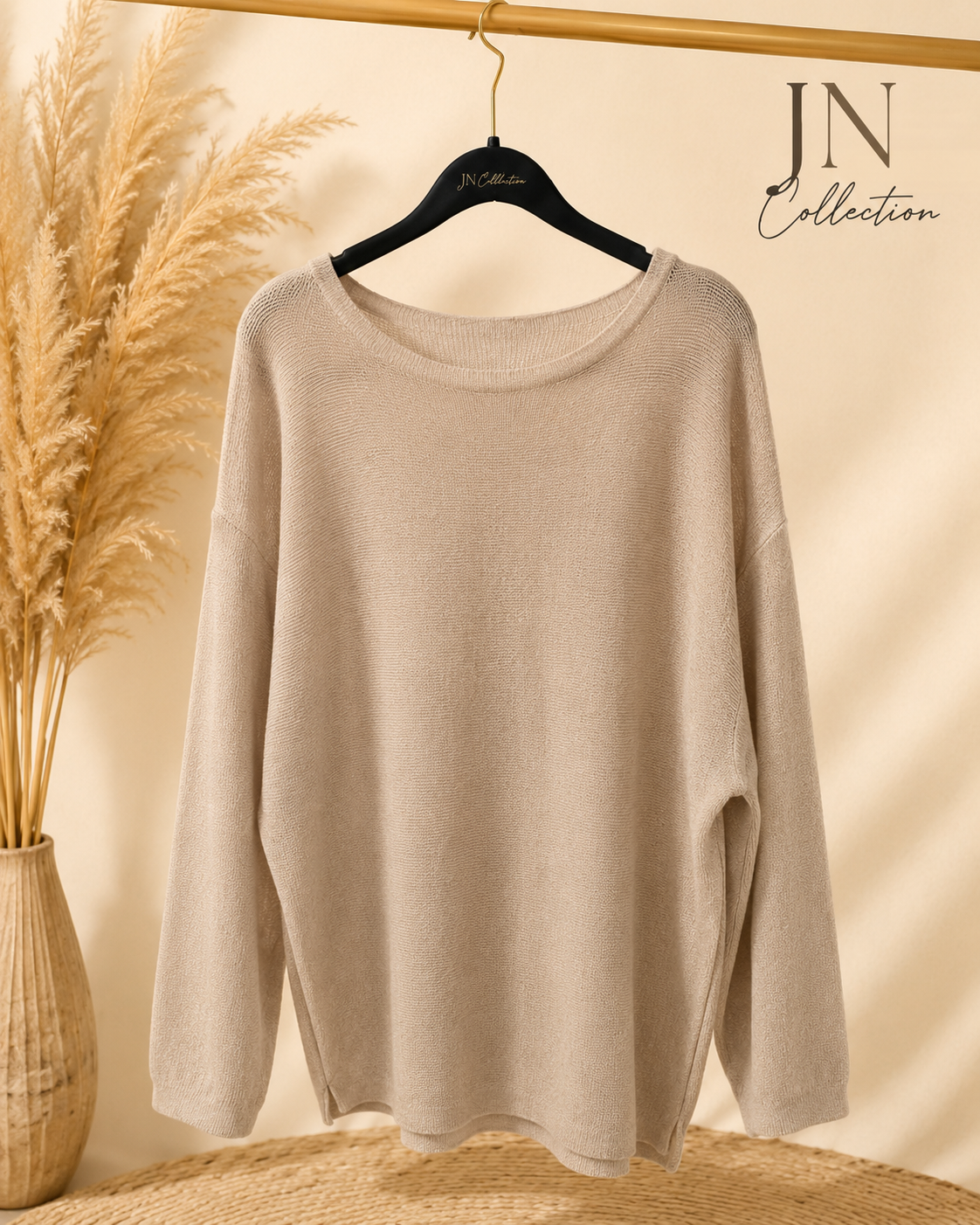 Damen Pullover Oversize Longpullover weich elastisch Curvy – Produktbild 4